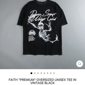 DARC SPORT FAITH "PREMIUM" OVERSIZED UNISEX TEE IN VINTAGE BLACK —-NWT